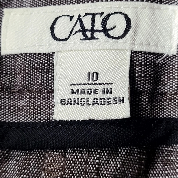 CATO Size 10 Gray Layered Ruffle Work Career Skirt Wardrobe Zippered - Picture 8 of 8